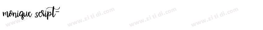 monique script字体转换
